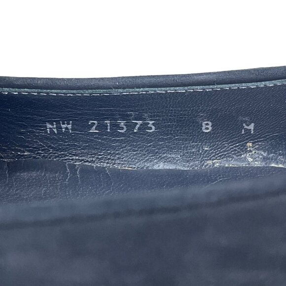 Stuart Weitzman Women's Black Suede Rhinestone Cap Toe Flat Shoes Sz 8M - Picture 10 of 10